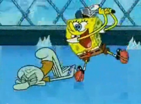 spongebob spanking squidward