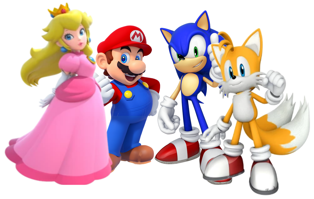 Mario Sonic Peach And Tails by AVazquez9 on DeviantArt