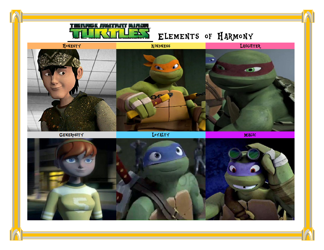Teenage Mutant Ninja Turtles Elements Of Harmony by AVazquez9 on DeviantArt