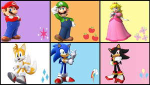 Mario And Sonic Characters As Mane 6