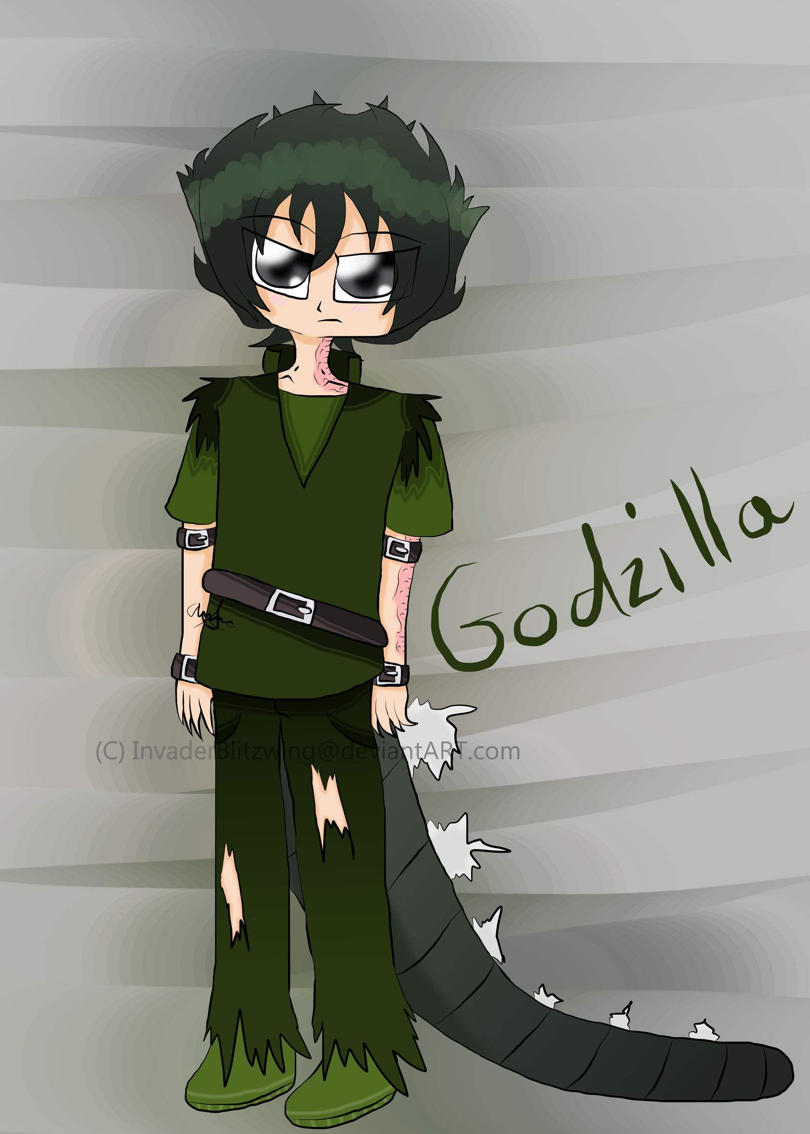 Humanized Godzilla Humanized Godzilla - Godzilla by InvaderBlitzwing on DeviantArt