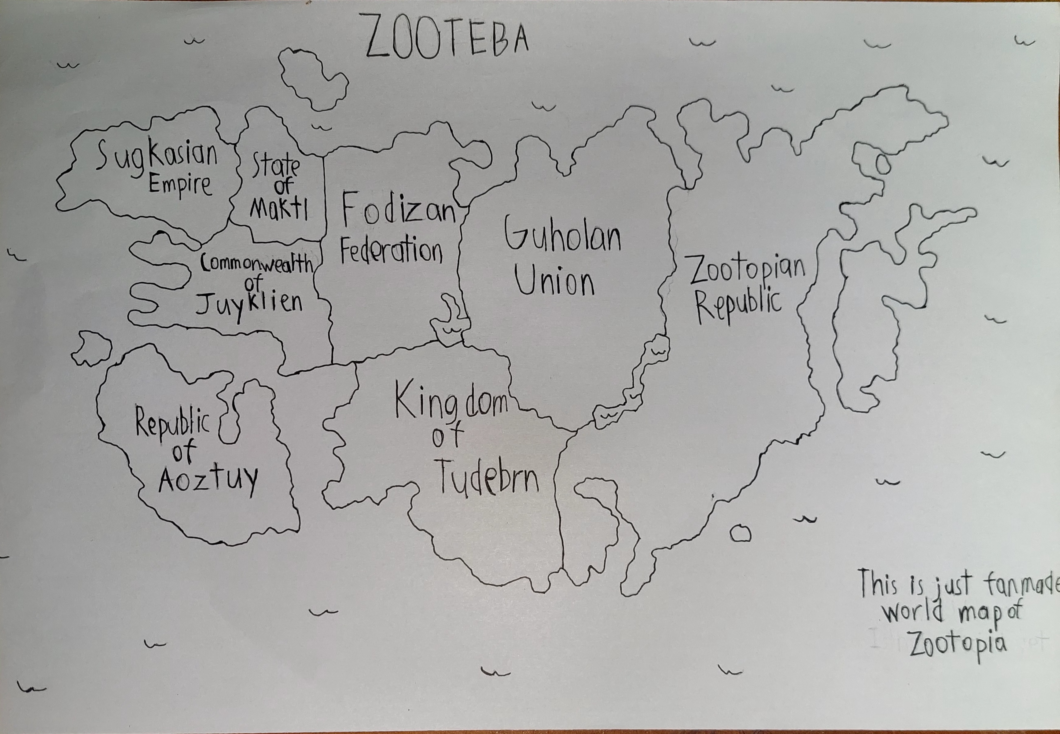 Zootopia Districts Map World map of Zootopia by NeonGlow213 on DeviantArt