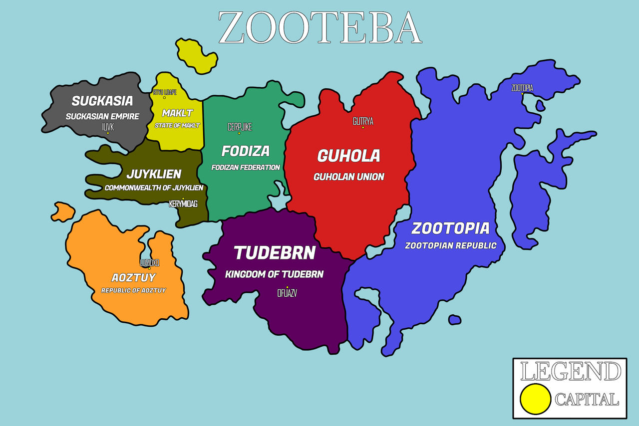 Harmony Map Zootopia World map of Zootopia FANMADE by NeonGlow213 on DeviantArt