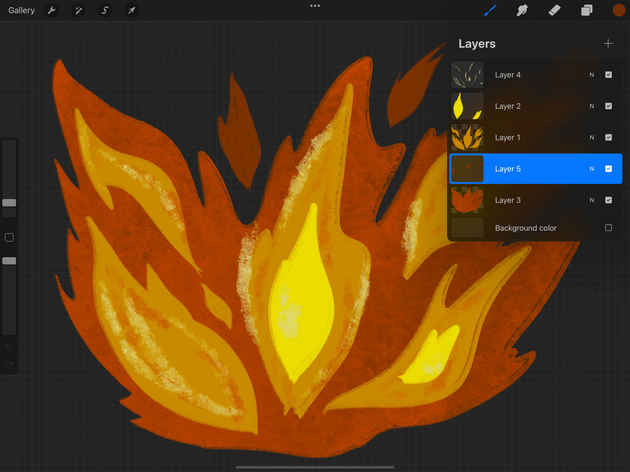 Fire (Procreate) by DeathRabbitRan on DeviantArt