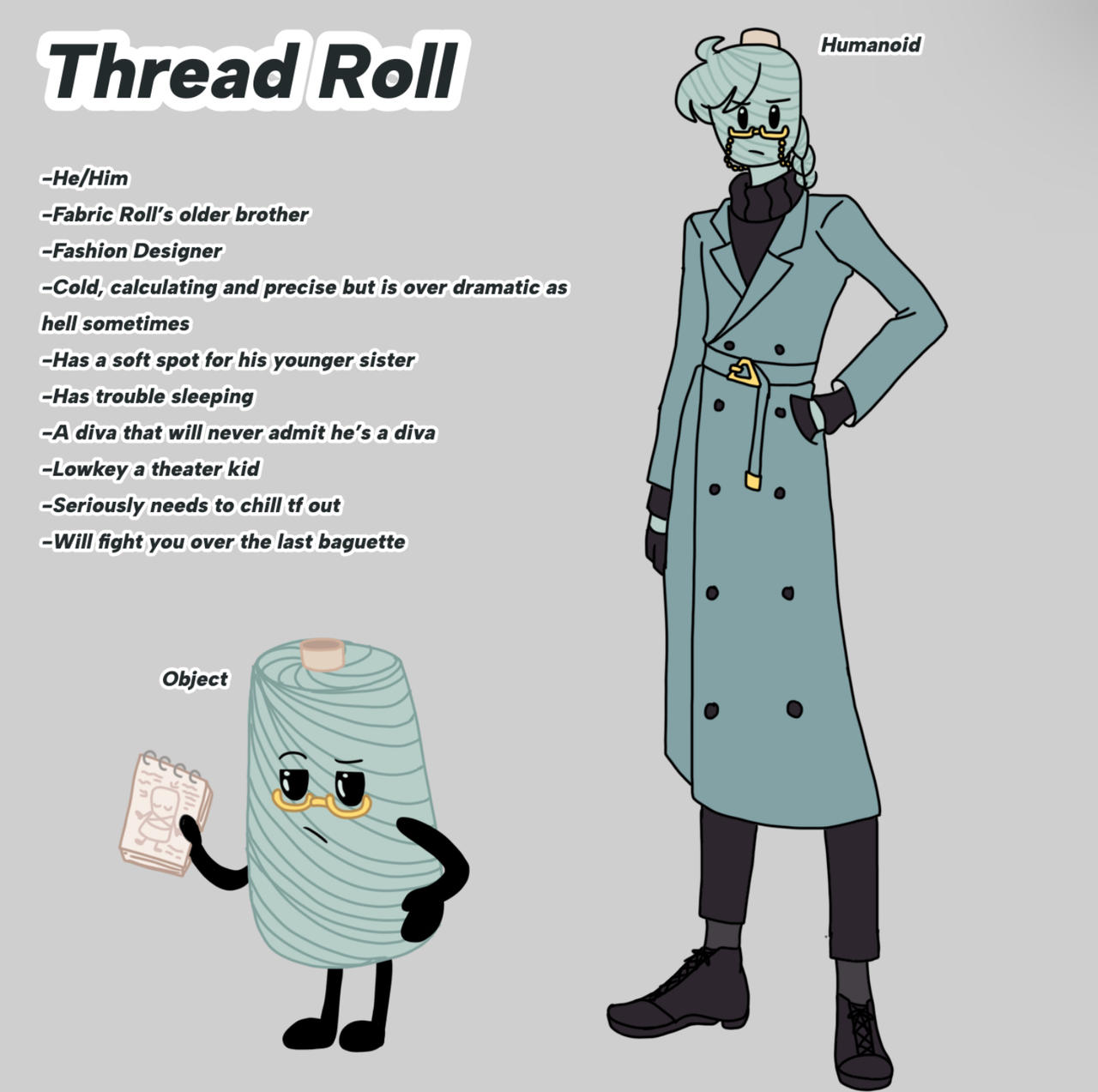 Thread Roll (Inanimate Insanity OC) by BunnySama1015 on DeviantArt