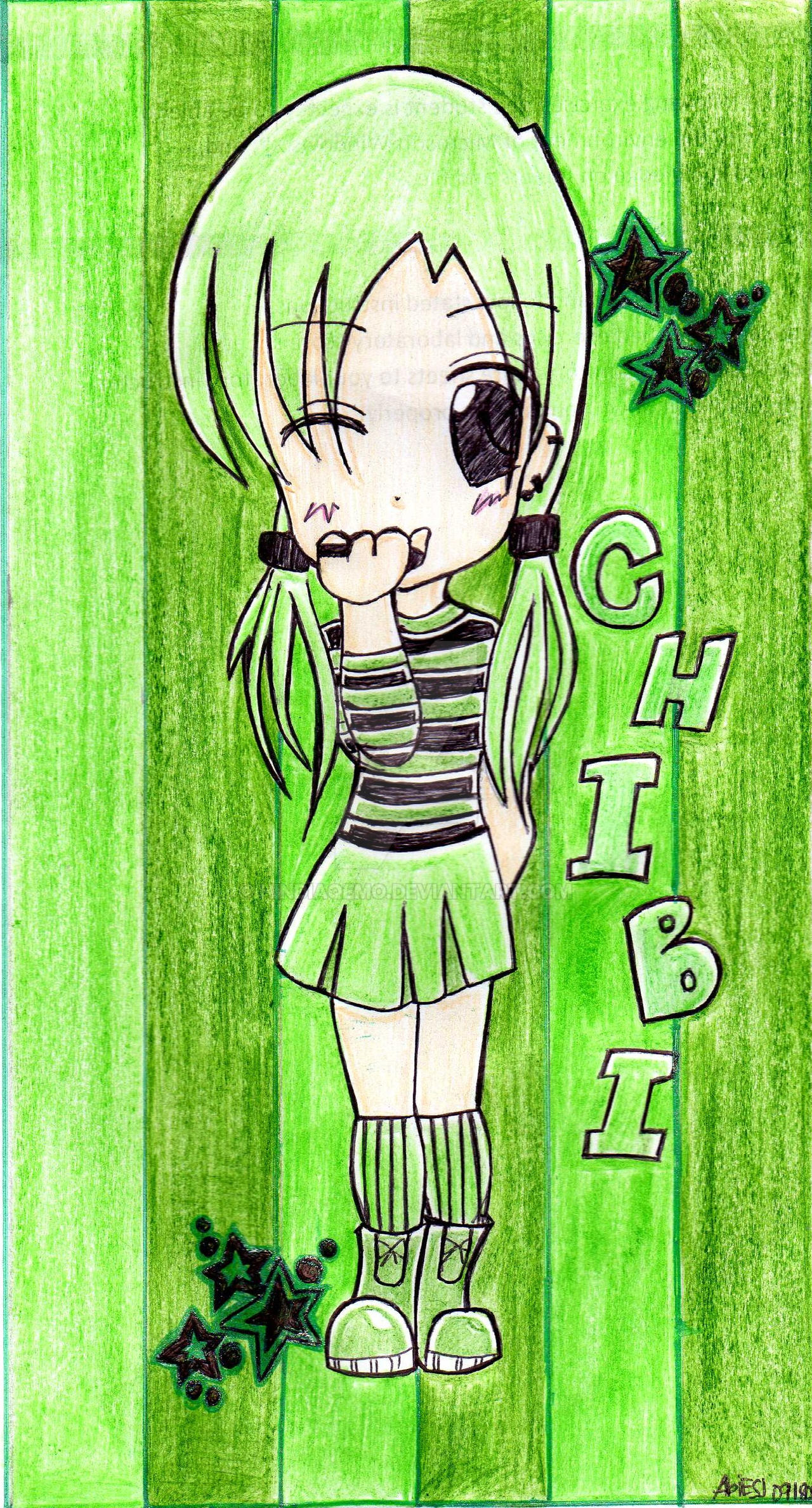 Green Color Chibi green chibi by hindiaqemo on DeviantArt