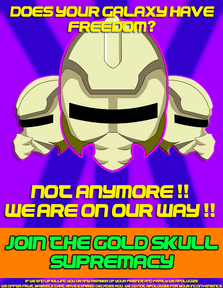 Gold Skull Supremacy Propaganda poster2 by spikerman87