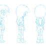 Human Rainbow Dash character sheet sketch