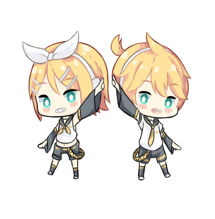 :::kagamine rin and len :::