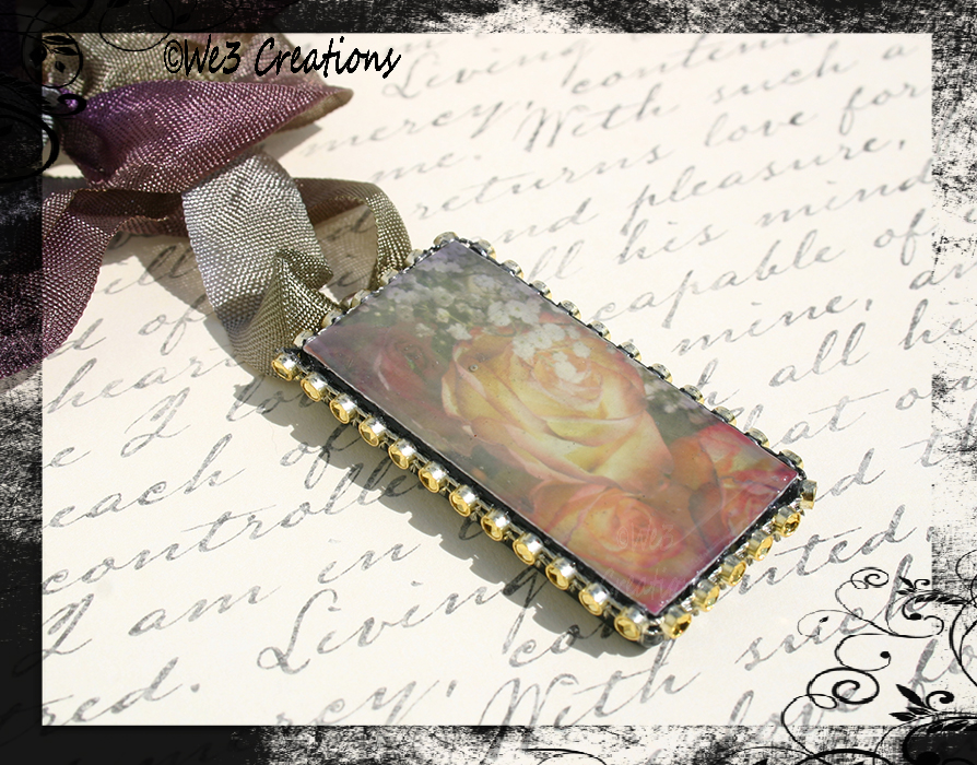 Rose Garden Domino Pendant