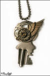 Steampunk Key Pendant by BaziKotek