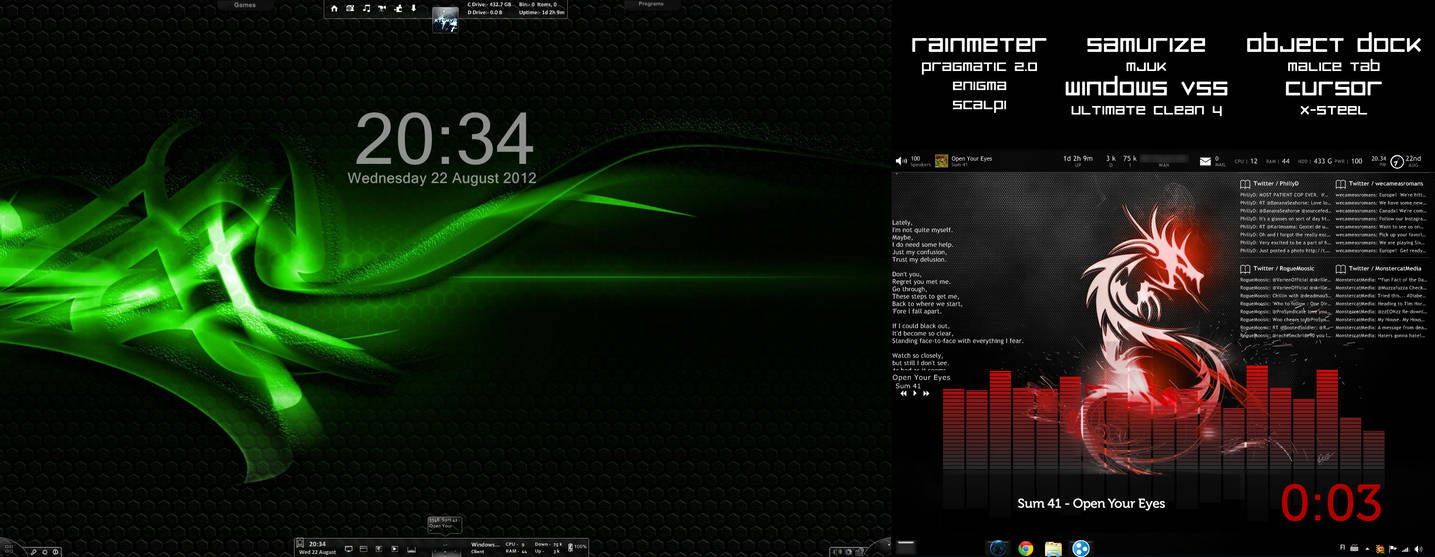 My Rainmeter Desktop by xR4nD0mx3m0x