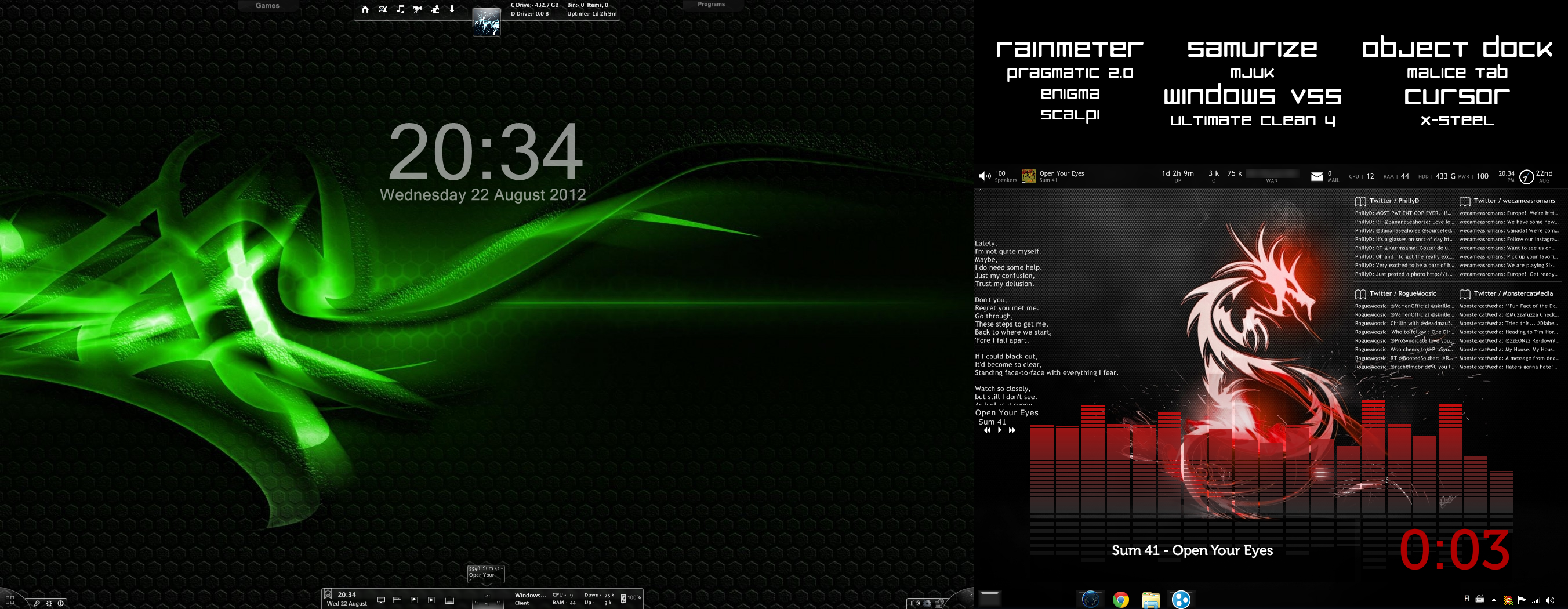 My Rainmeter Desktop by xR4nD0mx3m0x