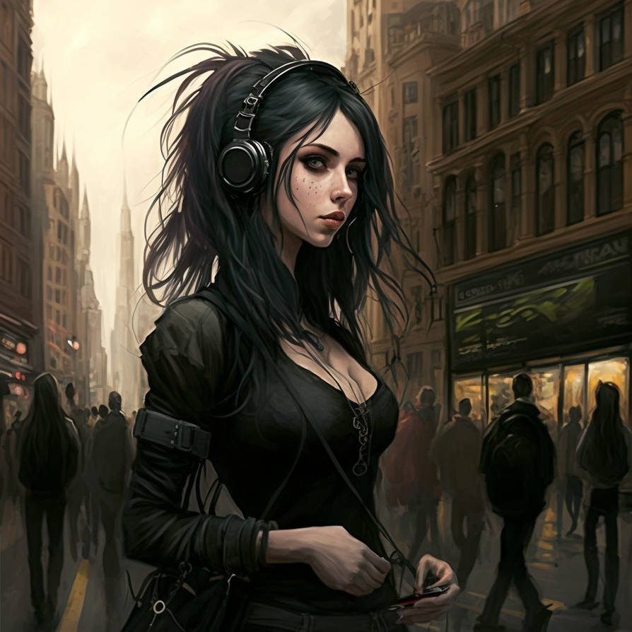 Goth girl by uhmbuddha on DeviantArt