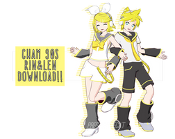 MMD Cham 90s Kagamine Twins Download