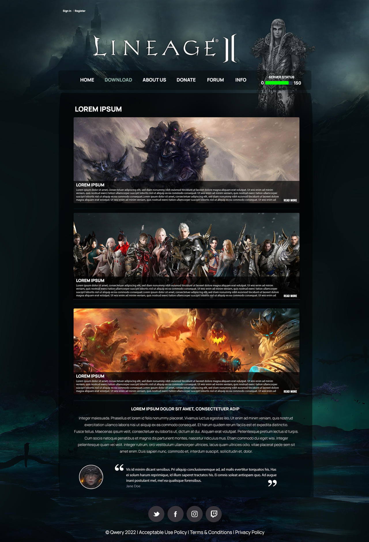 Website Template 1.0 by Qwery94 on DeviantArt
