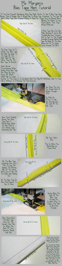 Sewingstuck - Bias Tape Hem Tutorial