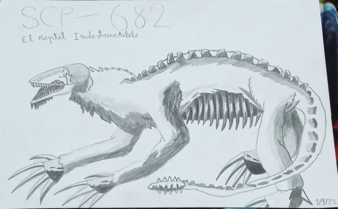SCP-682: The Indestructible Reptile. by Oskratos2002 on DeviantArt