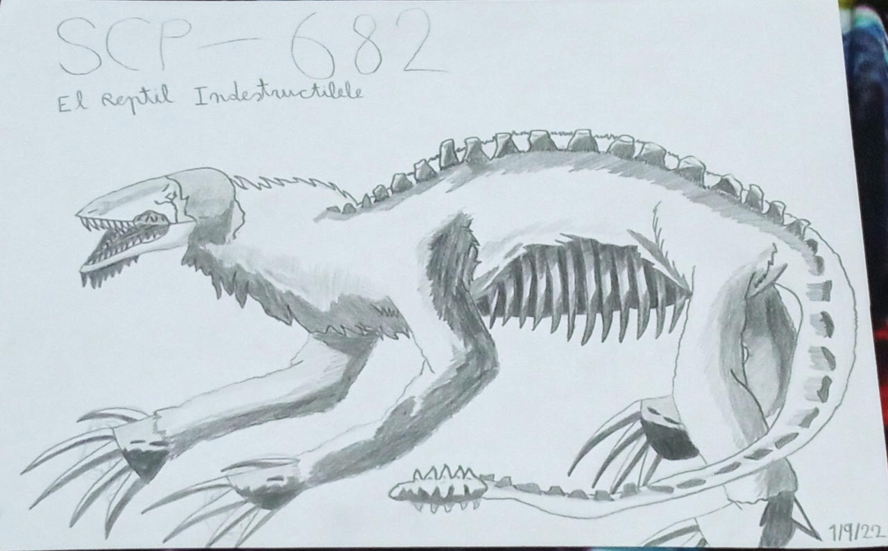 SCP-682: The Indestructible Reptile. by Oskratos2002 on DeviantArt