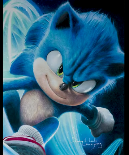 Movie Sonic - Sonic Fanart Timelapse #2 