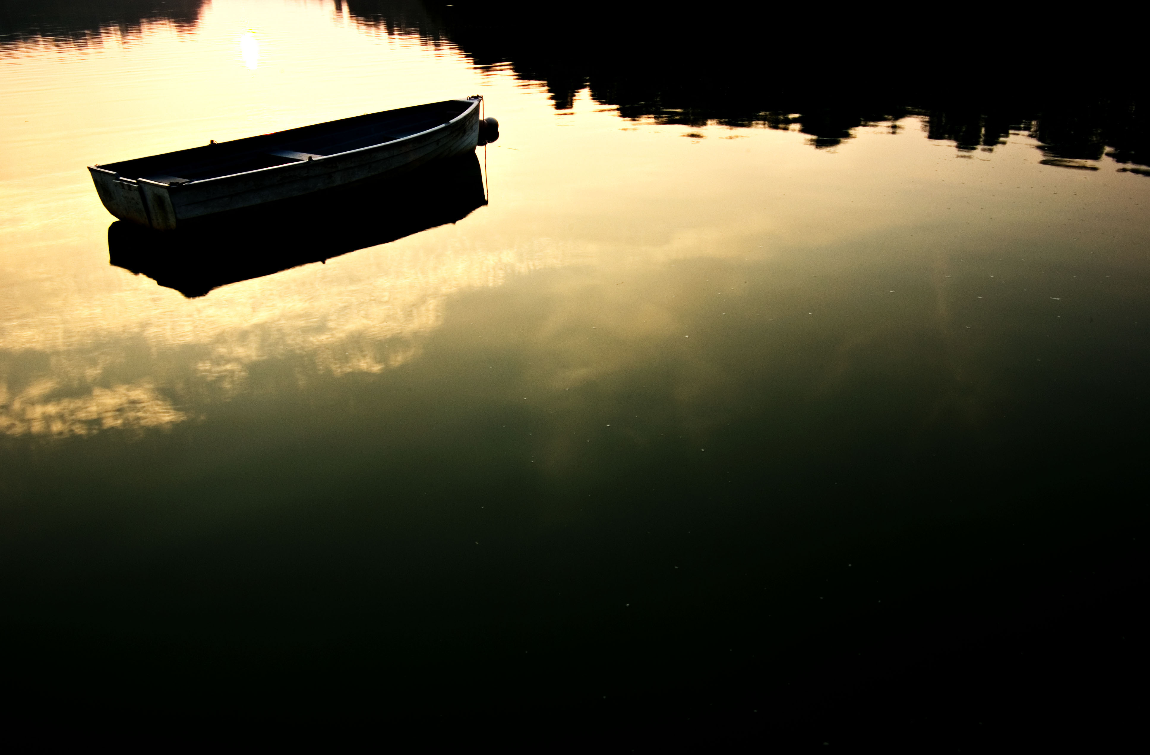 boat on still water