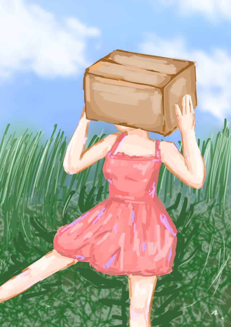 Box headed girl by Ailev-Tsukki on DeviantArt