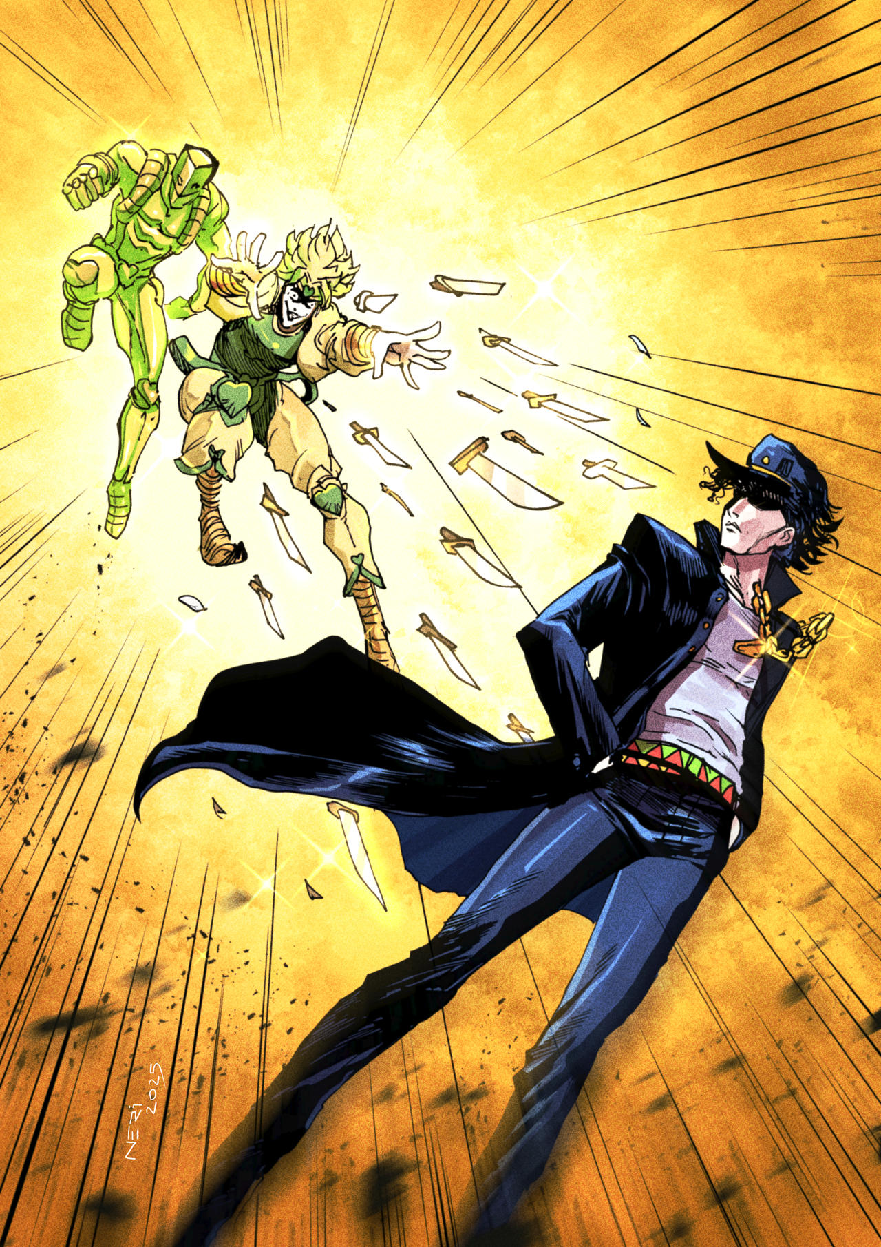 Jotaro Vs Dio By Nerirearte On DeviantArt jotaro-vs-dio-by-nerirearte-on-deviantart