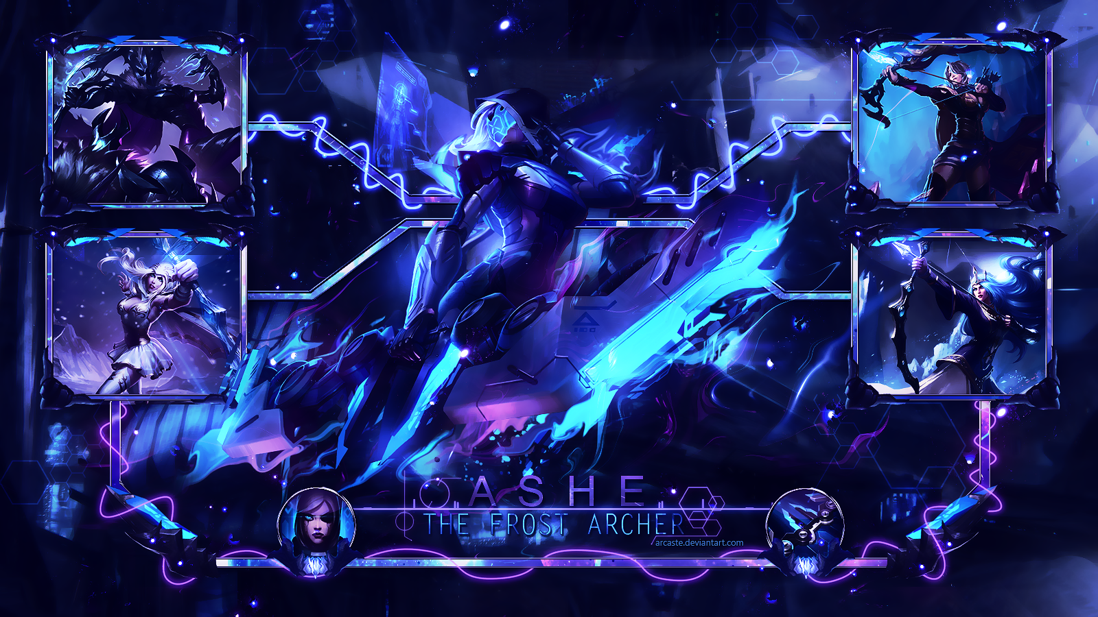 Ashe League of Legends - Wallpaper (1600x900) by Arcaste on DeviantArt Ashe League of Legends - Wallpaper (1600x900) by Arcaste on DeviantArt
