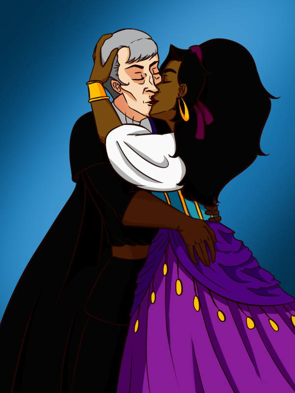 Frollo and Esmeralda