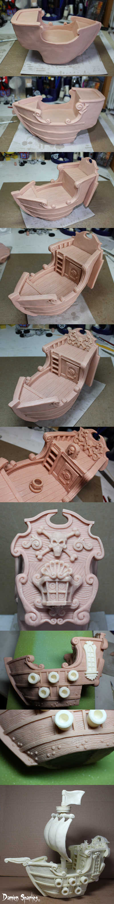 Pirate Ship sculpt in progress