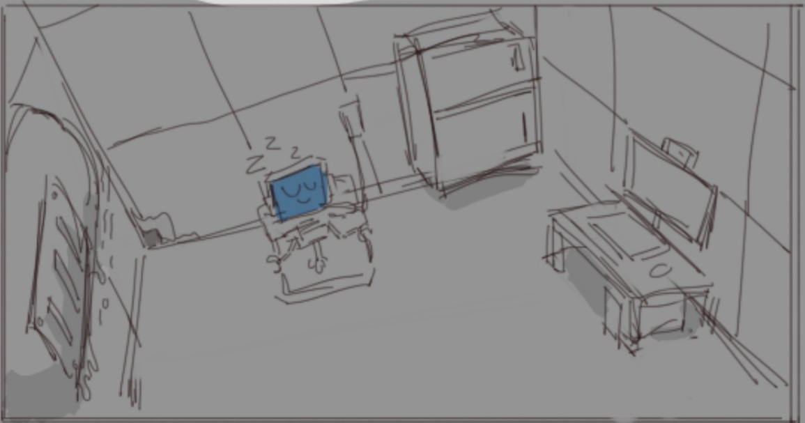 =Fandroid sleeping in his room 'prospective'= by EilEEnVel26 on DeviantArt