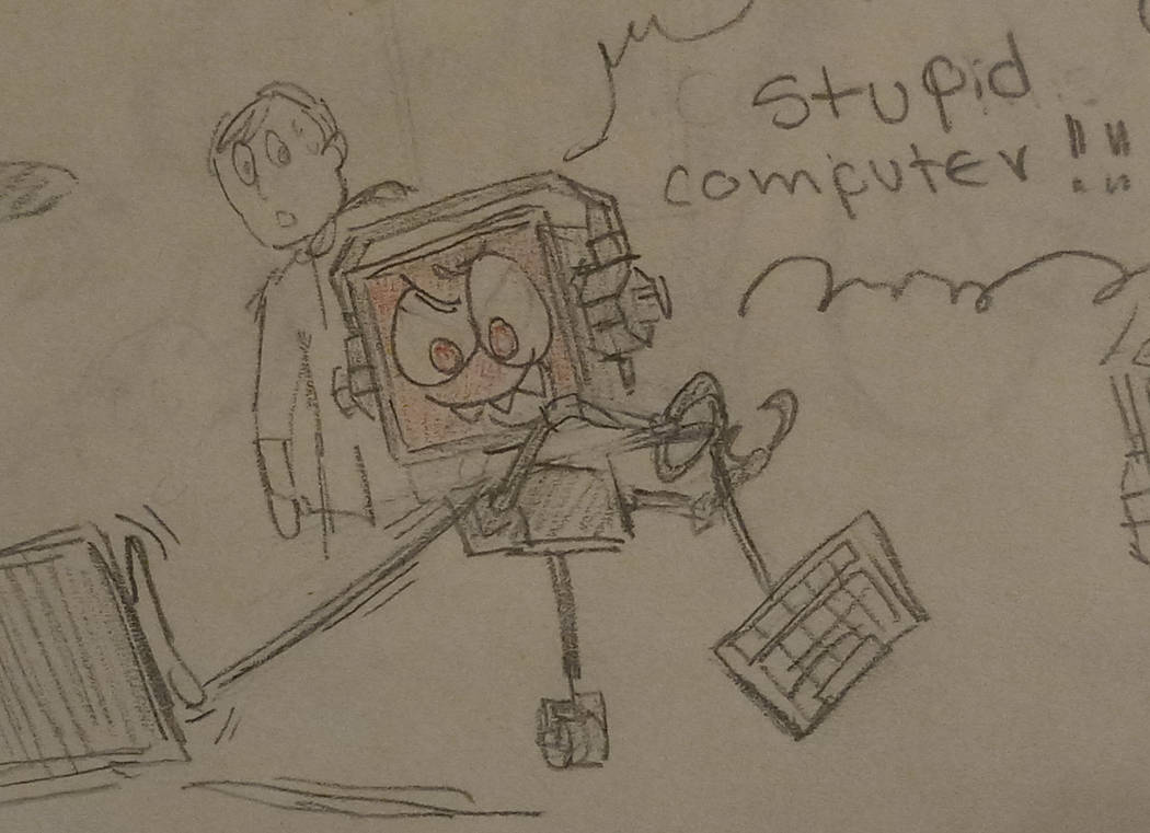 Evil Fandroid takes down fandroids computer by EilEEnVel26 on DeviantArt