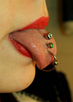 Tongue piercing