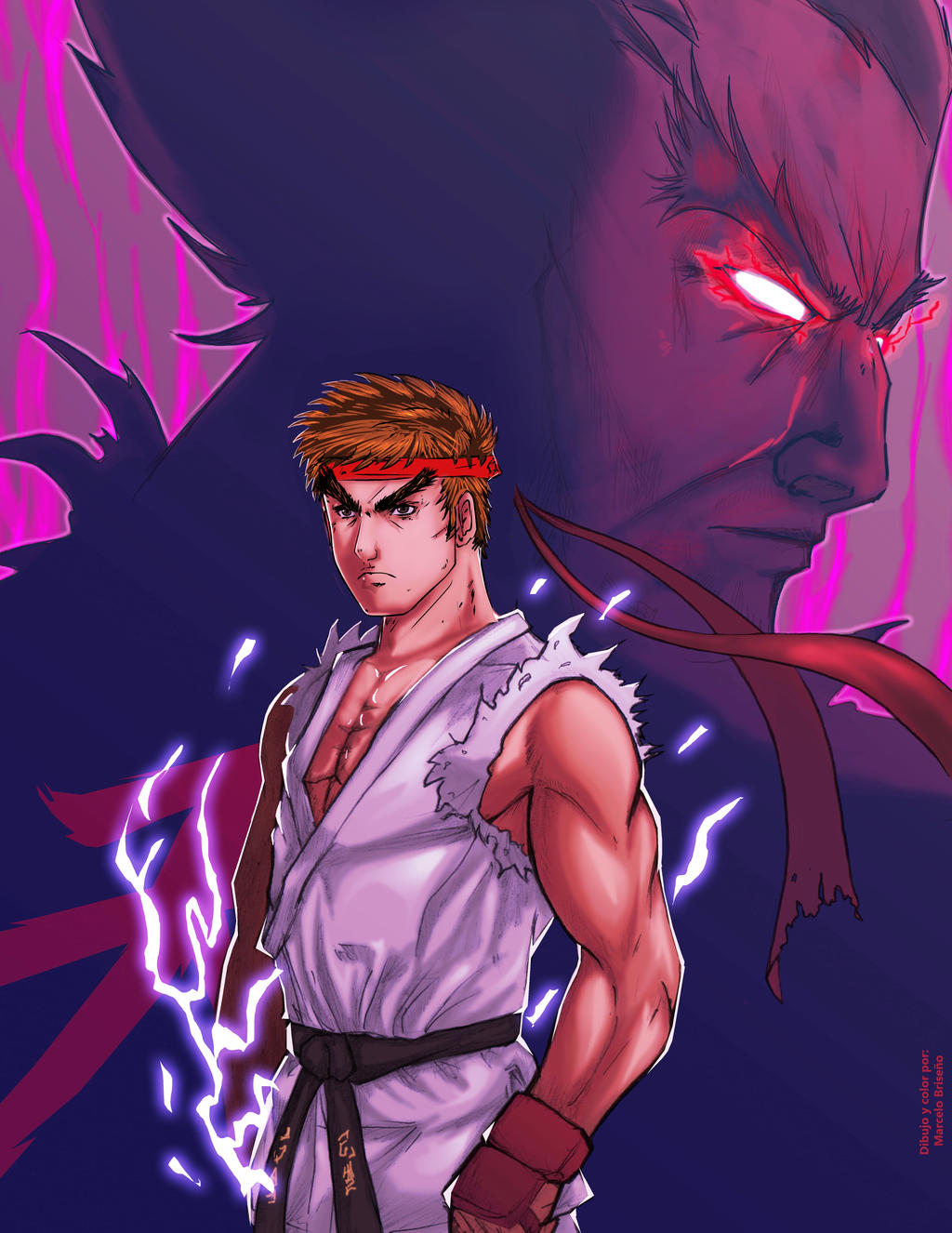 Akuma Ryu Rivalry Ryu vs Akuma by LonestarcomicsDA on DeviantArt