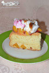 Peach and coconut cake