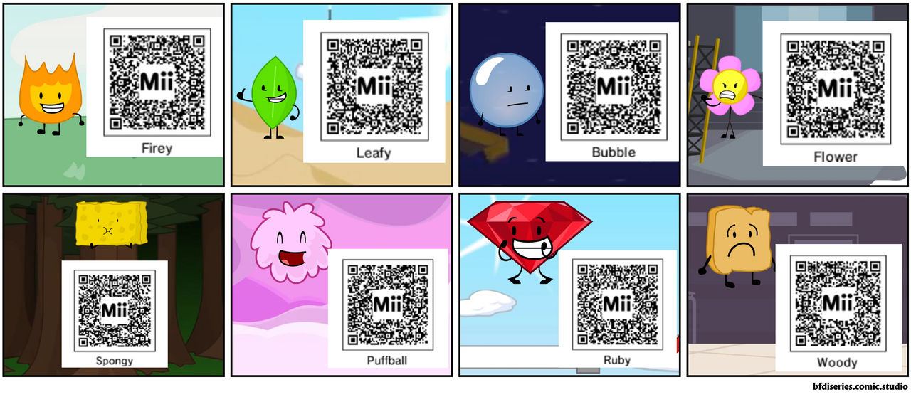 Qr Code Bfdi BFDI(A) Mii QR Codes by RockNroolTOT on DeviantArt
