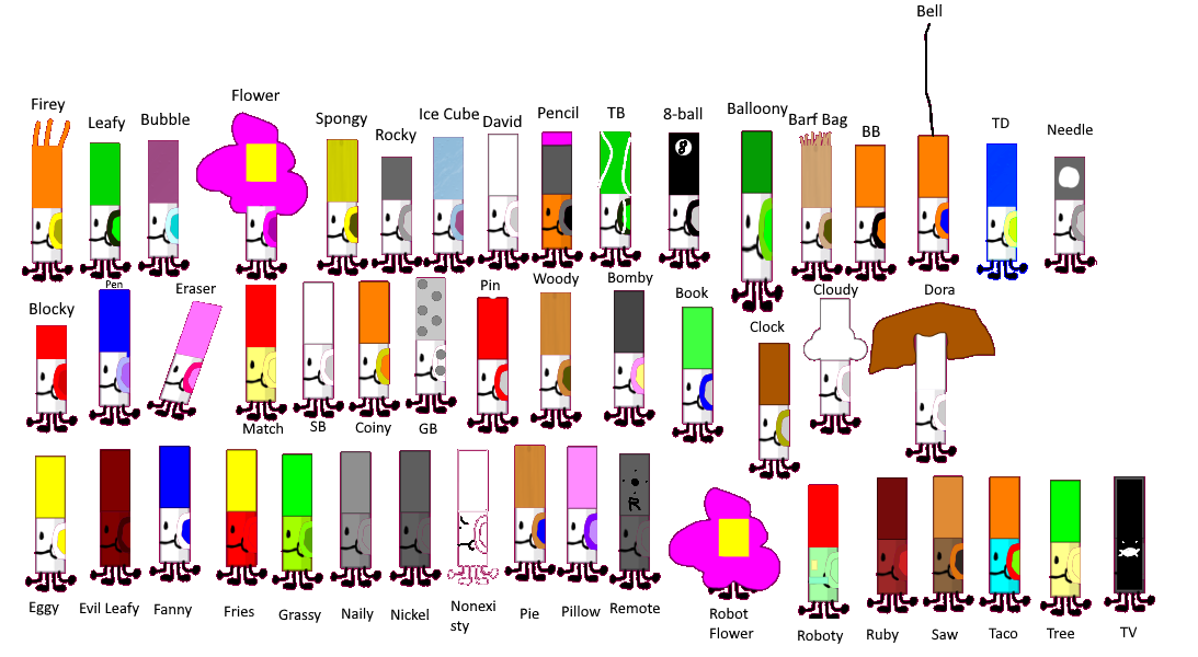 Find The BFDI Markers by RockNroolTOT on DeviantArt