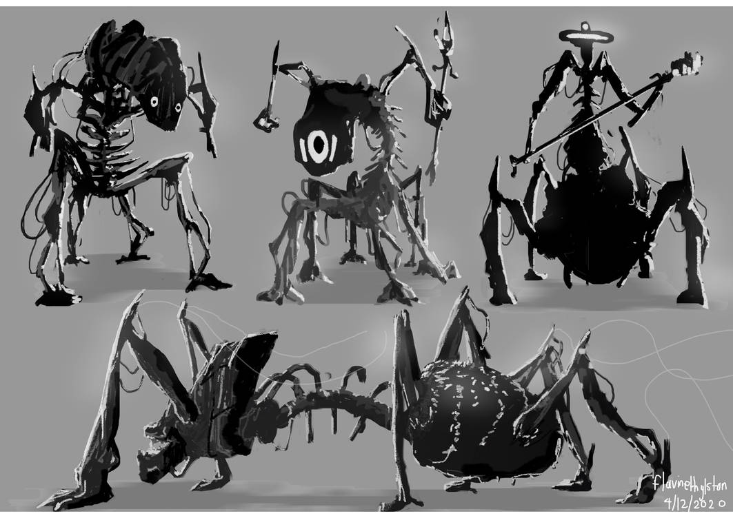 Distorted Monster Designs monster designs by flavinethylston on DeviantArt