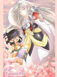 Sesshomaru Headpats Rin