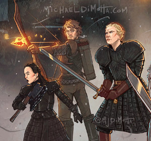 GoT8 Detail Theon, Brienne and Lyanna