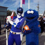 Blue Ranger and Cookie Monster