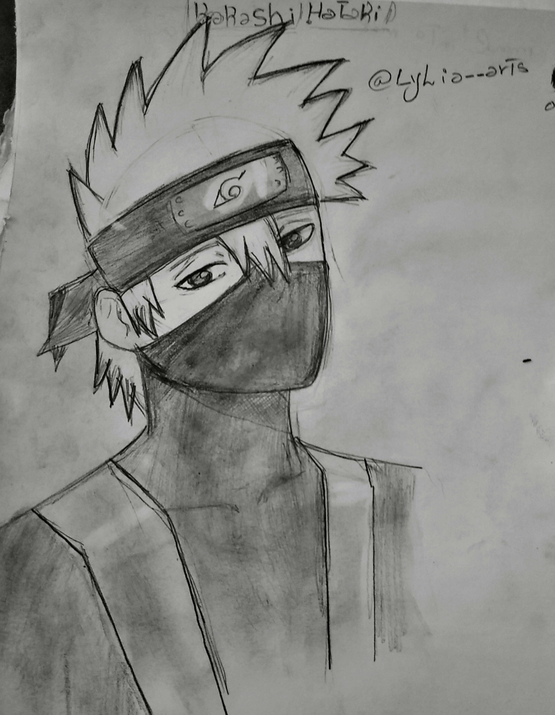 Pencil Drawing Naruto Kakashi by AnjaF11 on DeviantArt