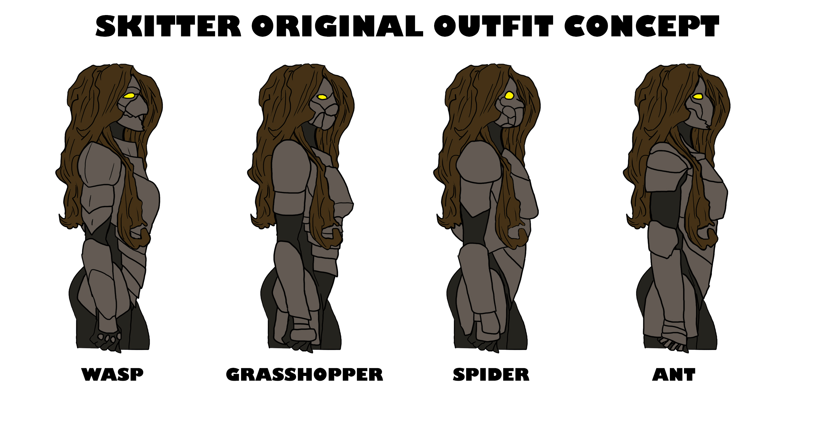 Skitter Original Outfit Concepts (Worm)