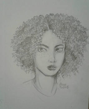 Curly haired woman