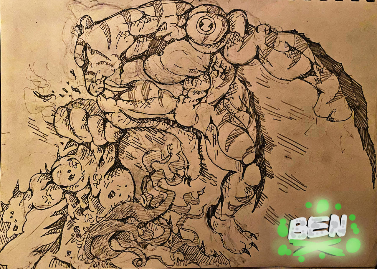 Dnalien Ben 10 wrath vs dnalien sketch by sagasgrave on DeviantArt