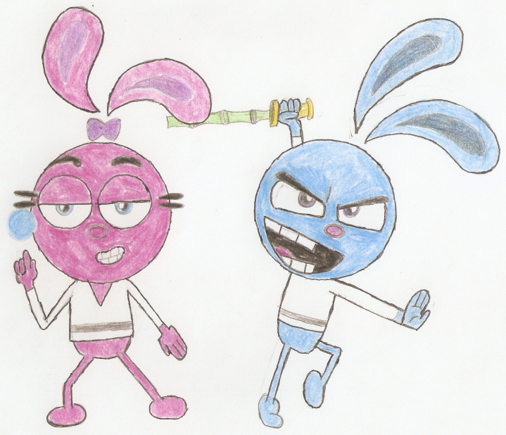 The Other Pink + Blue Bunnies by WindyCityPuma on DeviantArt