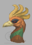 Ho-oh Portrait WIP by comixqueen