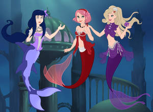 Three Little Kunoichi Mermaids