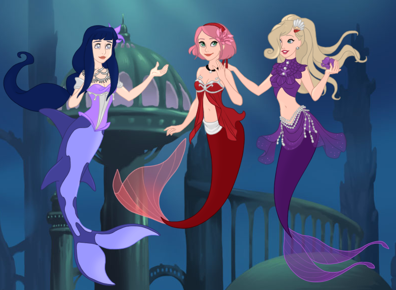 Three Little Kunoichi Mermaids