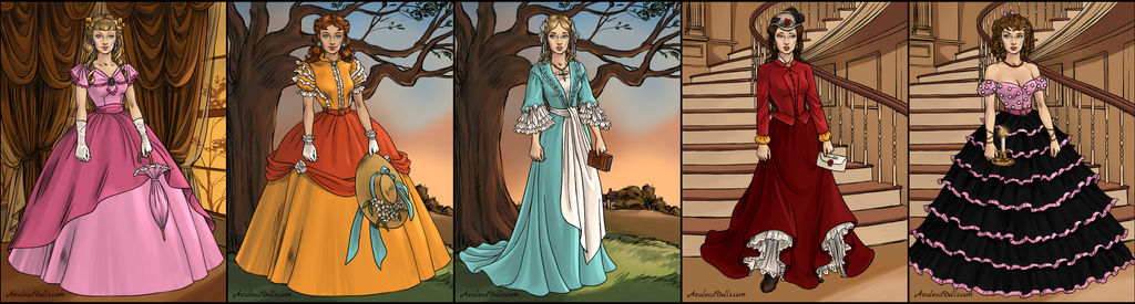 Mario ladies as Southern Belles